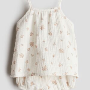 Crushed Cotton Top Shorts